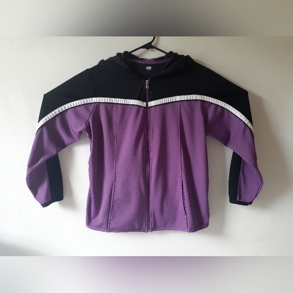 SJB Active women's purple/black long sleeve zip-up hoodie size XL - Picture 7 of 8